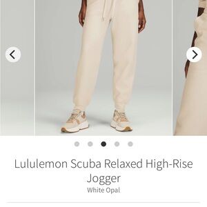 Lululemon Athletica Scuba Relaxed High-Rise Jogger Light Cream (Maybe White Opal
